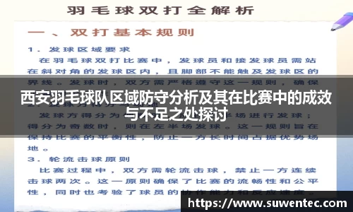 西安羽毛球队区域防守分析及其在比赛中的成效与不足之处探讨
